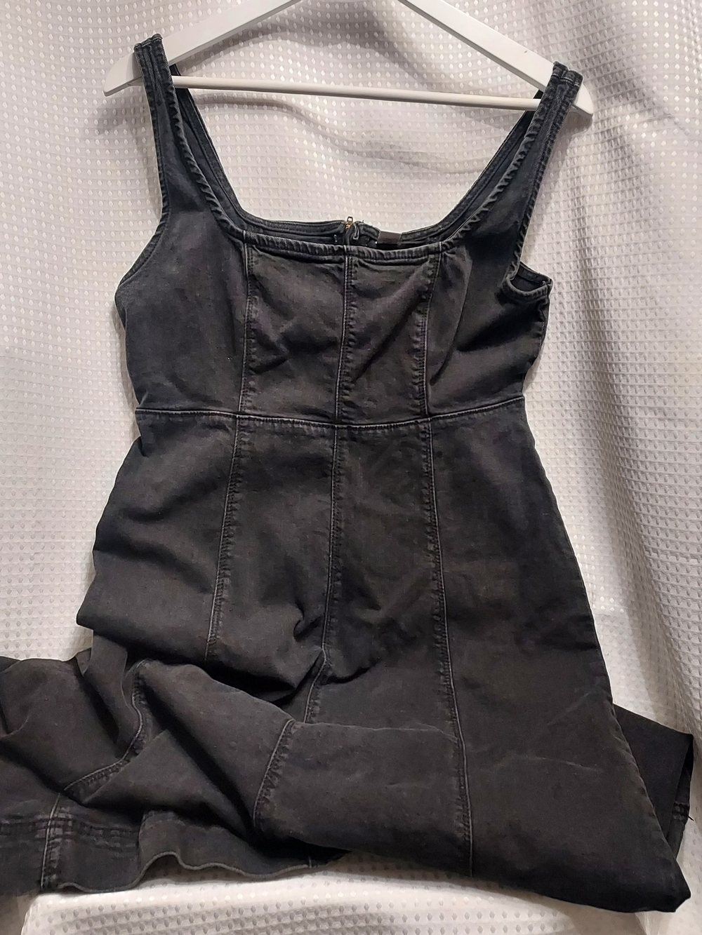 Old Navy Black Denim Jumper Dress